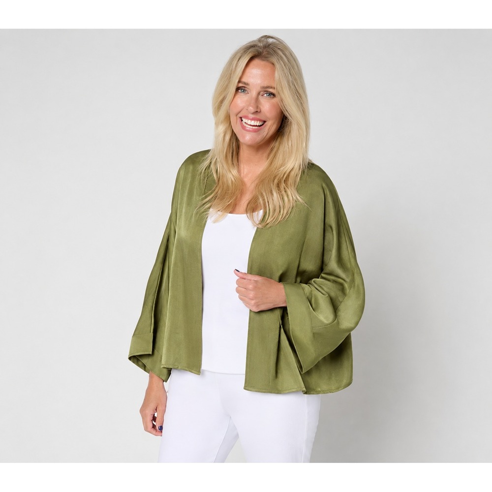 Me by Jennie Garth Marjorie Dolman Sleeve Topper Palm Small